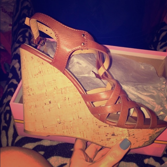 Wedges, never worn!
