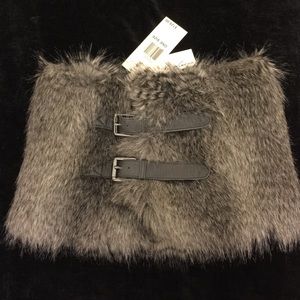 Authentic faux fur Kenneth Cole shawl/neck wrap.
