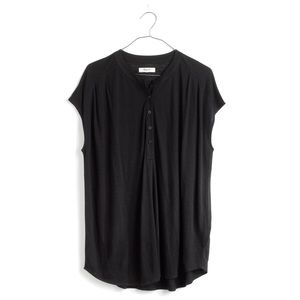 Madewell Black Henley Muscle Tank