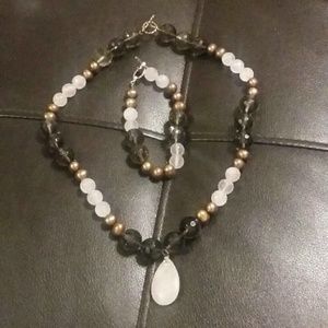 Closet closing sale!  Stone necklace and bracelet