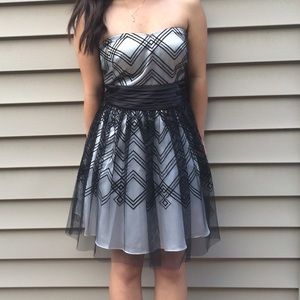 Black patterned dress