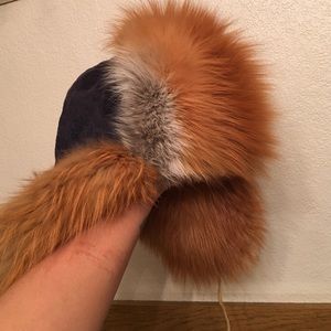 Alaskan red fox fur hat. Shockingly beautiful.