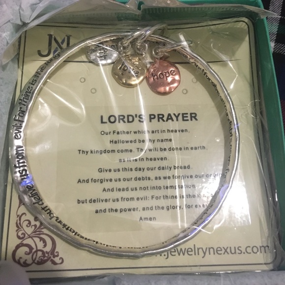 Lord's Prayer charm bracelet.