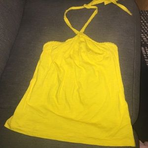 Banana Republic yellow braided halter