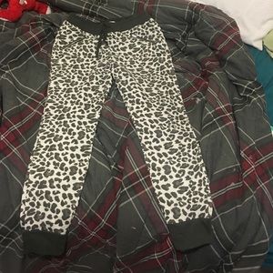 Hollister cheetah jogger sweatpants