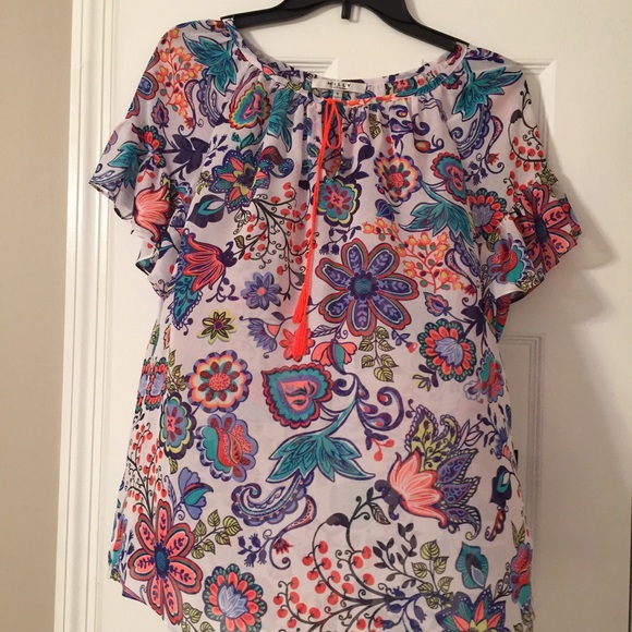 MILLY for DesigNation New w/tags Peasant Top Sz S! - Picture 2 of 4