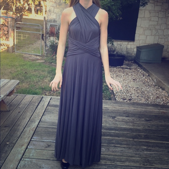 Lulus Dresses & Skirts - Long Grey Convertible Infinity Dress