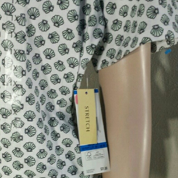 NWT Shell print Top by Jones New York Sport sz 1x - Picture 2 of 3