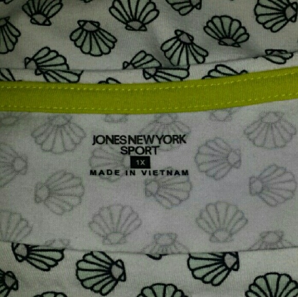 NWT Shell print Top by Jones New York Sport sz 1x - Picture 3 of 3