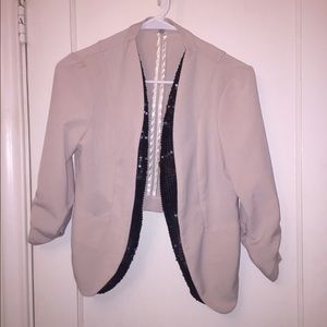 Blush pink, sequin lined blazer Blush pink, sequin lined blazer