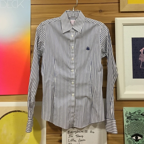Brooks Brothers women's striped button down.