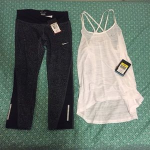 Nike tights and Nike top