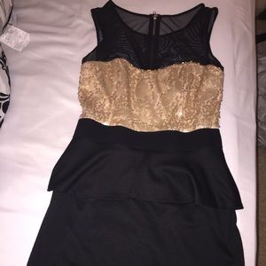 Black and Gold Dress