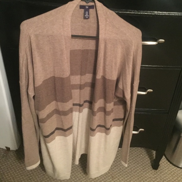 Gap brand cream color block cardigan