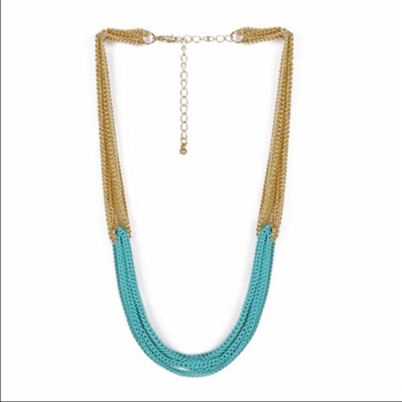 Bohemian Turquoise and Gold Necklace