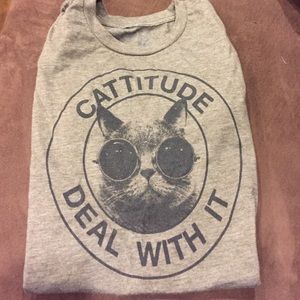 Army green cat t shirt