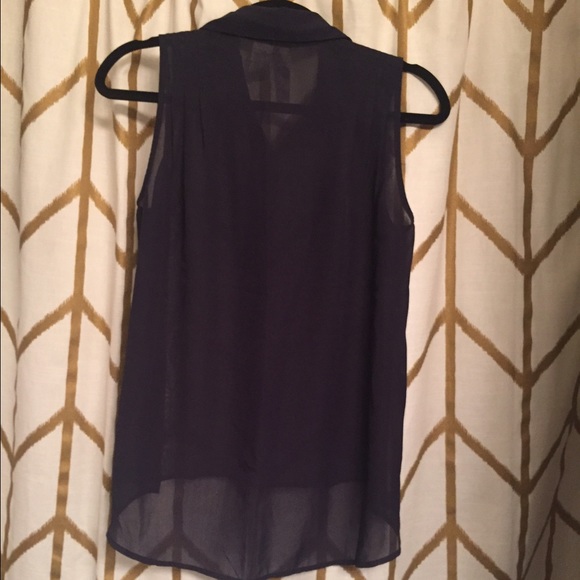 Sheer Button-Down Blouse - Picture 2 of 4