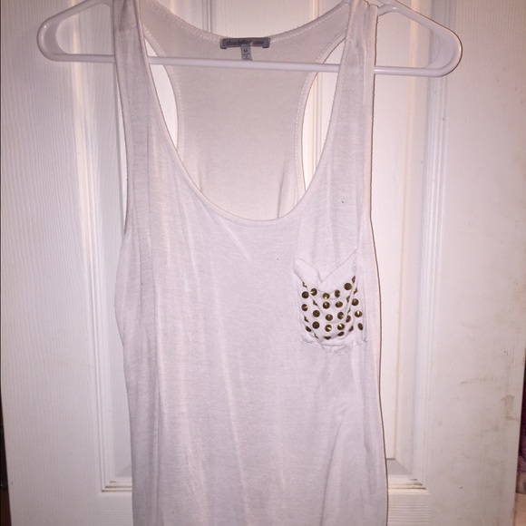 A all white tank top.