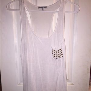 A all white tank top.