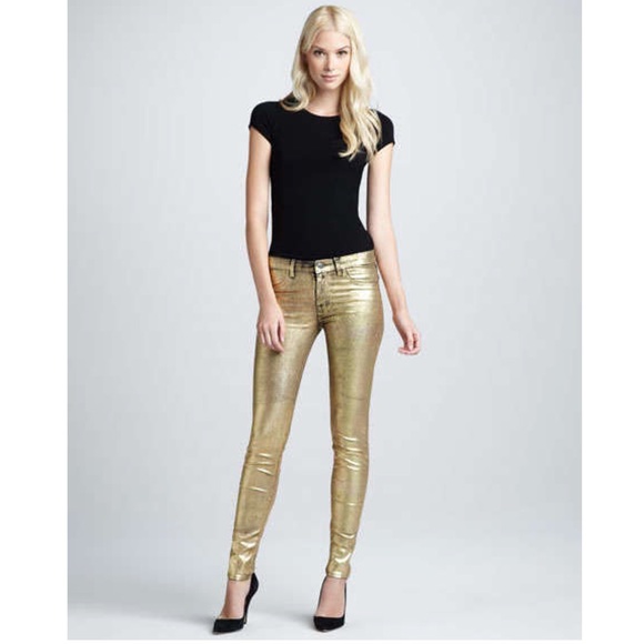 J Brand Pants - NWT J Brand super skinny metallic coated pants