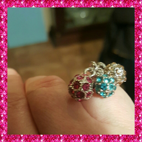 SALE! ROXI MULTICOLOR DIAMOND BEADS RING - Picture 2 of 4