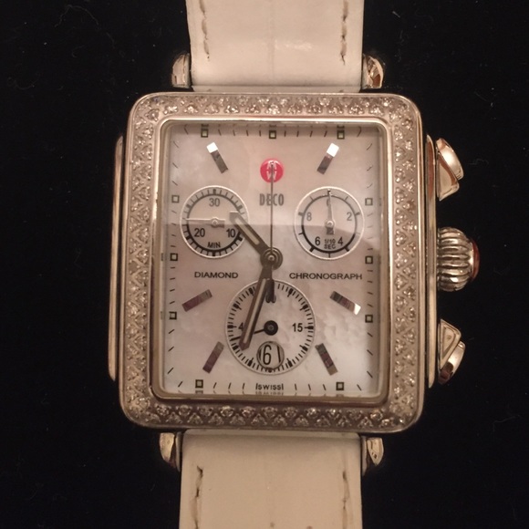 Michele Art Deco diamond watch set
