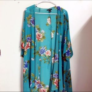 F21 FLORAL KIMONO
