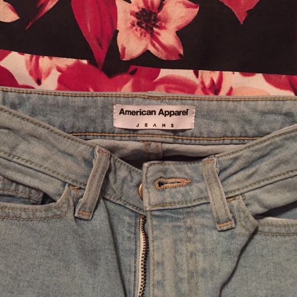 Light blue American apparel high waisted jeans