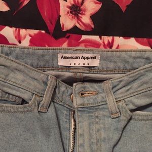 Light blue American apparel high waisted jeans