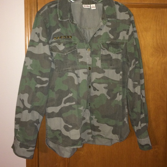 Camo Button-Up Shirt