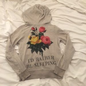 Wildfox ✨RARE✨ "Sleeping in Flowers" Zip up Hoodie