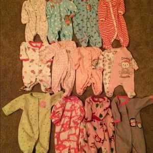 12 newborn pajamas!