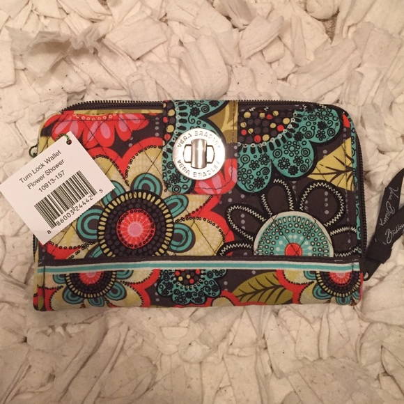 BRAND NEW Vera Bradley double zip Wristlet