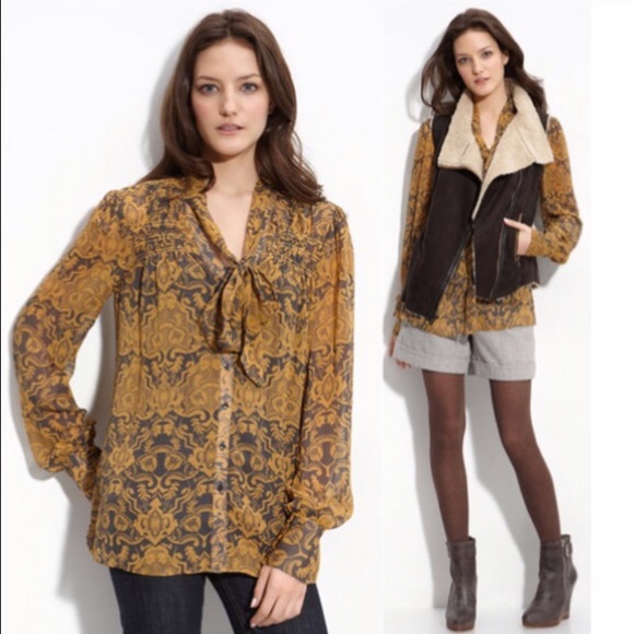 Hinge Tops - 🔴Sold in bundle| Hinge silk print button up