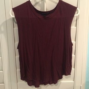 TRADE brandy melville burgandy muscle tank:)