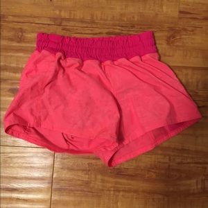 LuLulemon bright pink running shorts