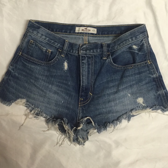 Hollister CO Jean high rise frayed shorts