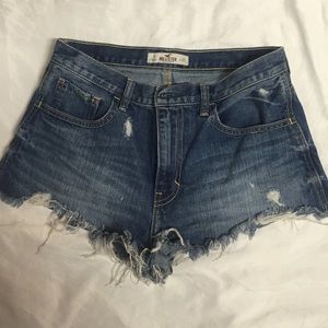 Hollister CO Jean high rise frayed shorts