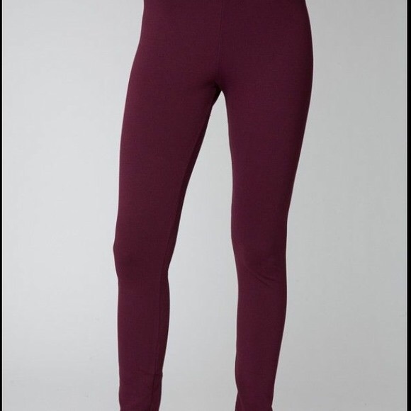 Brandy Melville Maroon Leggings-OS-only worn once - Picture 2 of 3