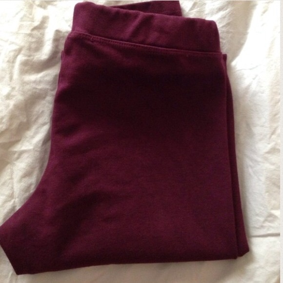 Brandy Melville Maroon Leggings-OS-only worn once - Picture 3 of 3