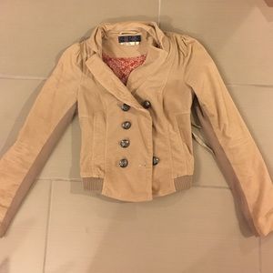 FREE PEOPLE tan jacket military style
