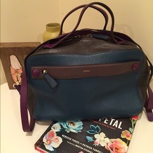 Furla leather cross-body satchel