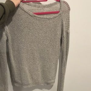 thin knit grey sweater