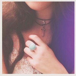 Stargaze Jewelry crescent and amethyst chokers