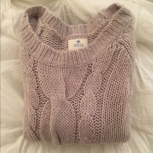 Oversized cable knit sweater