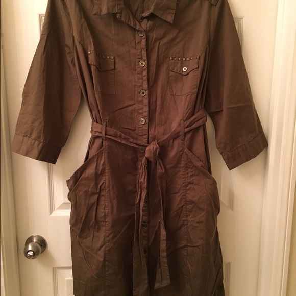 Olive green dress