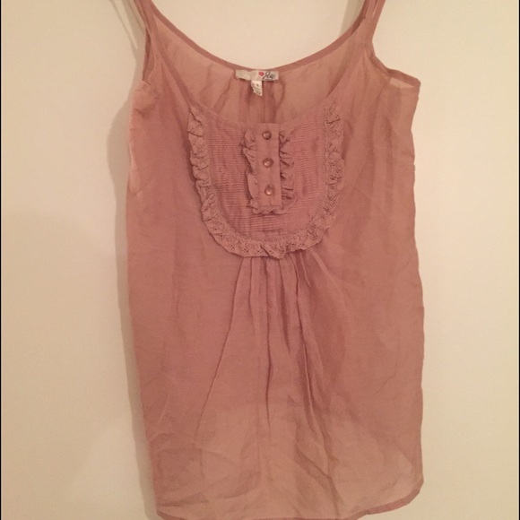 Joie Pink Ruffle Tank