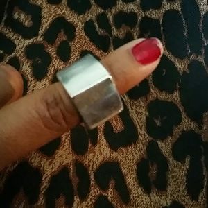 Sterling silver square ring