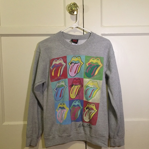 Urban Outfitters Gray Rolling Stones Sweatshirt