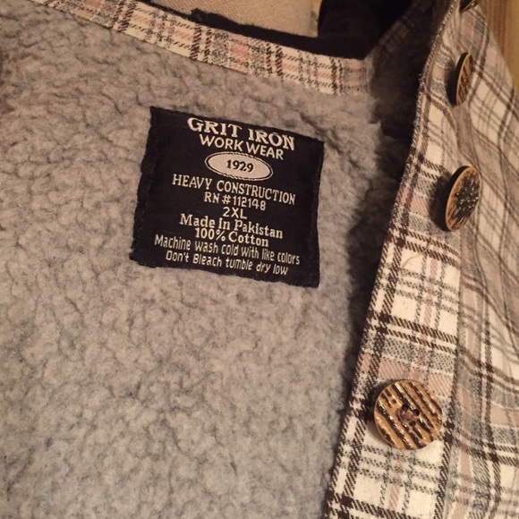 Fall Fun!! Soft Cozy Flannel Funky Buttons! Hood! - Picture 4 of 4